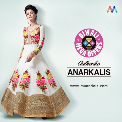 Latest Designer Anarkali Suit For Diwali Festival Celebration