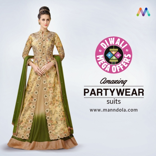 Latest Partywear Salwar Suit - Diwali Sale Online 2016