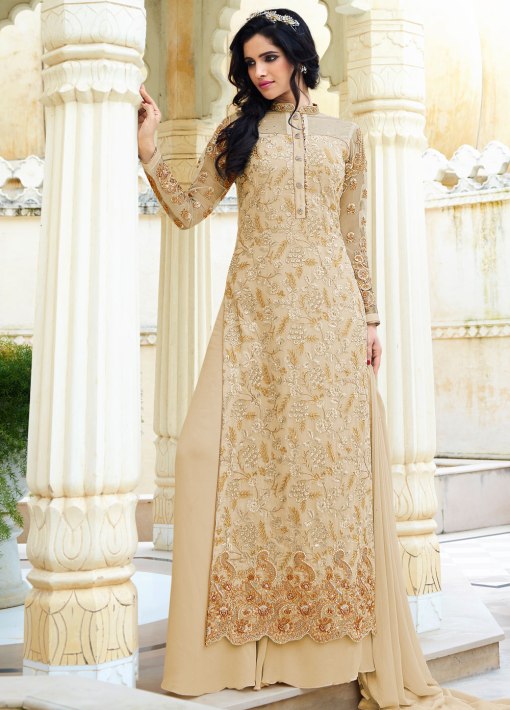 latest partywear palazzo suit